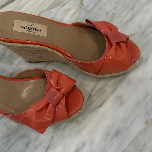 Valentino Women's Coral Wedge Sandals Size 36 - Picture 3 of 8
